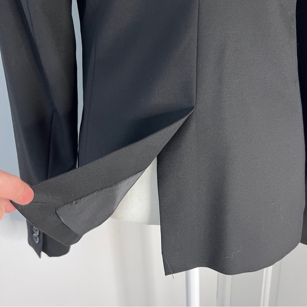 J. Crew 1035 Super 120's Wool Black Blazer Jacket - Picture 8 of 15